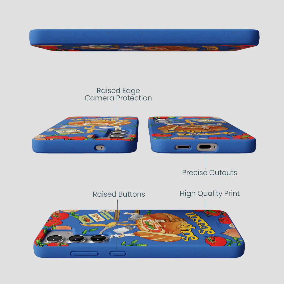 Electric Blue Soup Season Samsung Galaxy S25+(Plus) Case - Image 3
