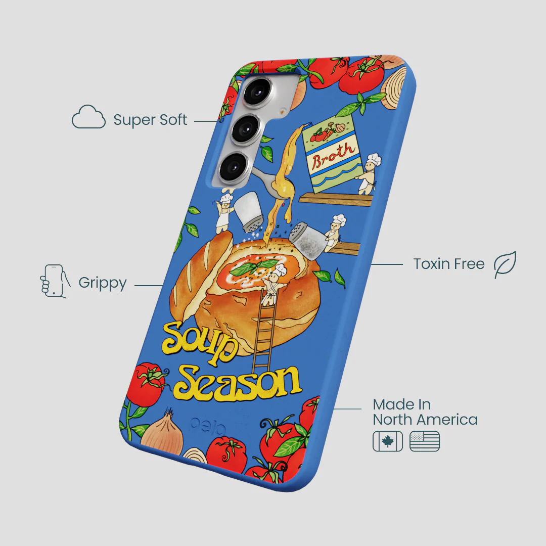 Electric Blue Soup Season Samsung Galaxy S25+(Plus) Case - Image 4