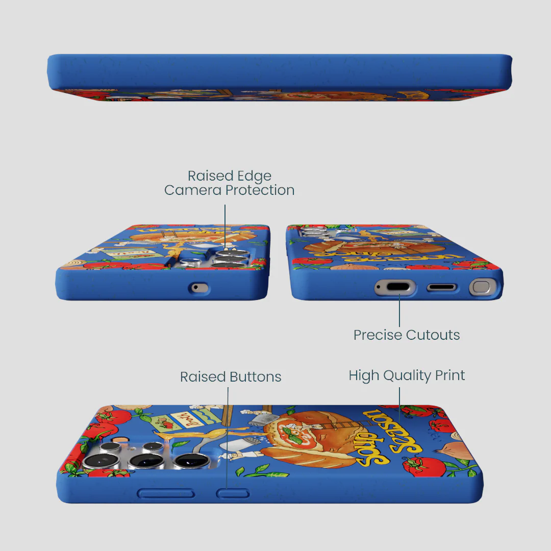 Electric Blue Soup Season Samsung Galaxy S25 Ultra Case - Image 3