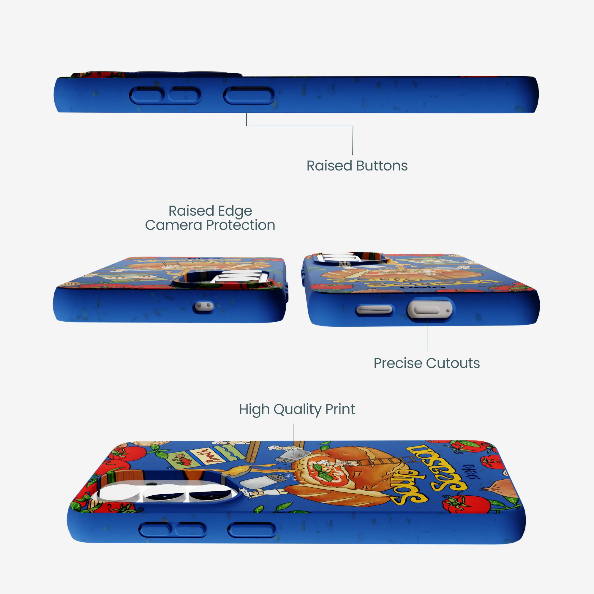 Electric Blue Soup Season Samsung Galaxy S26 Case - Image 3