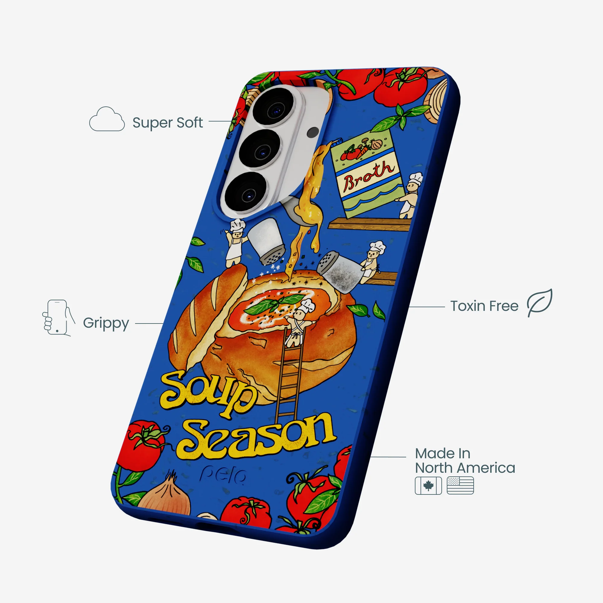 Electric Blue Soup Season Samsung Galaxy S26 Case - Image 4