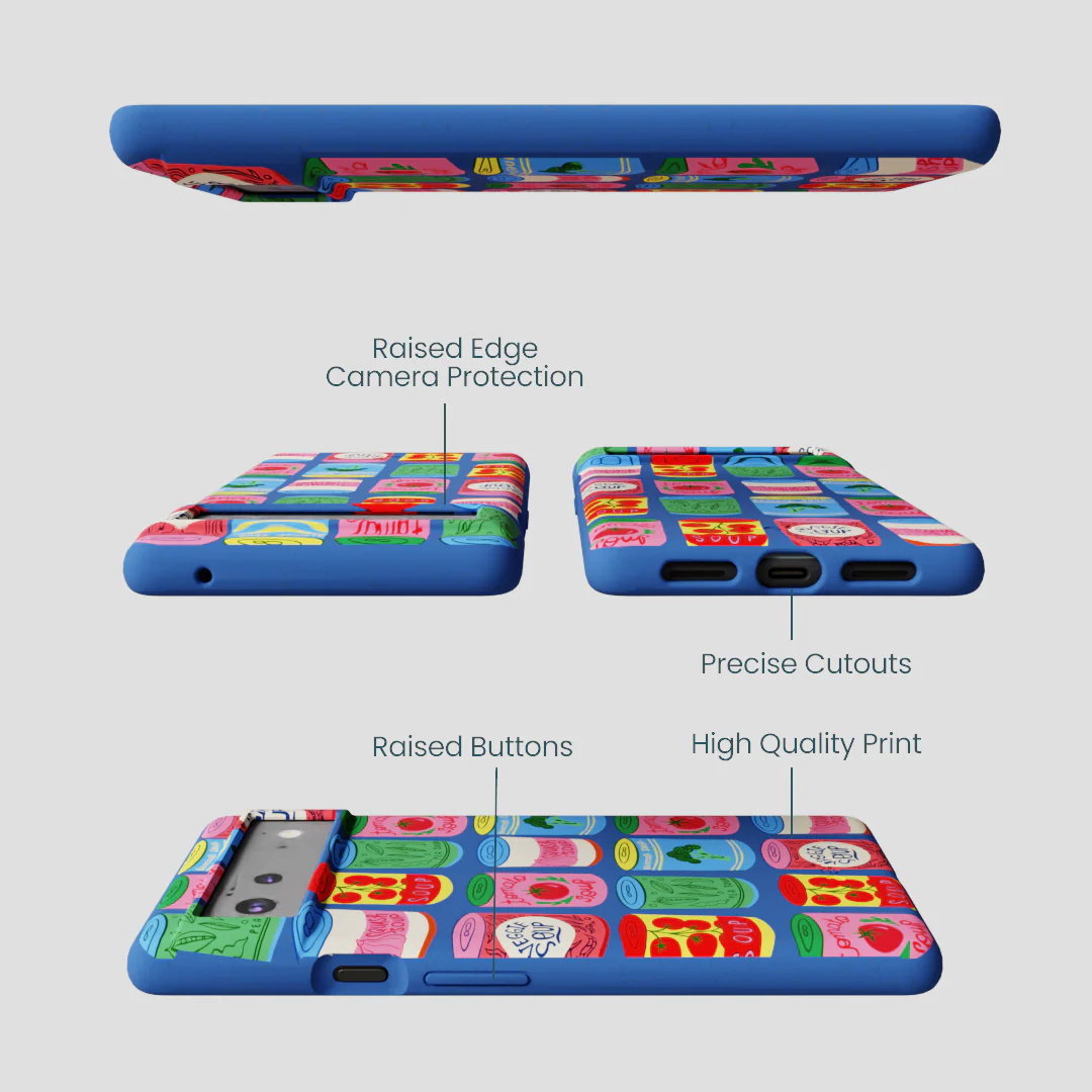 Electric Blue Soup Stories Google Pixel 6a Case - Image 3