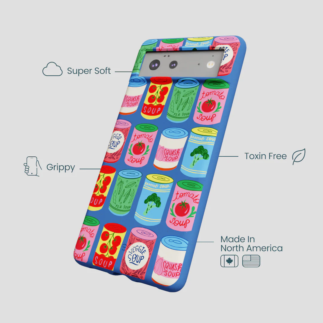 Electric Blue Soup Stories Google Pixel 6a Case - Image 4