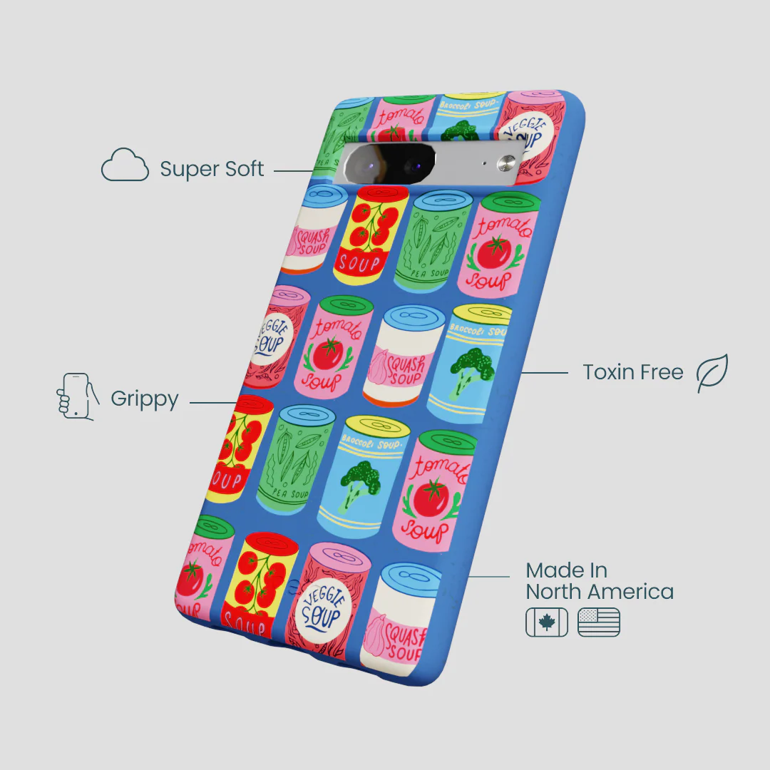 Electric Blue Soup Stories Google Pixel 7a Case - Image 4