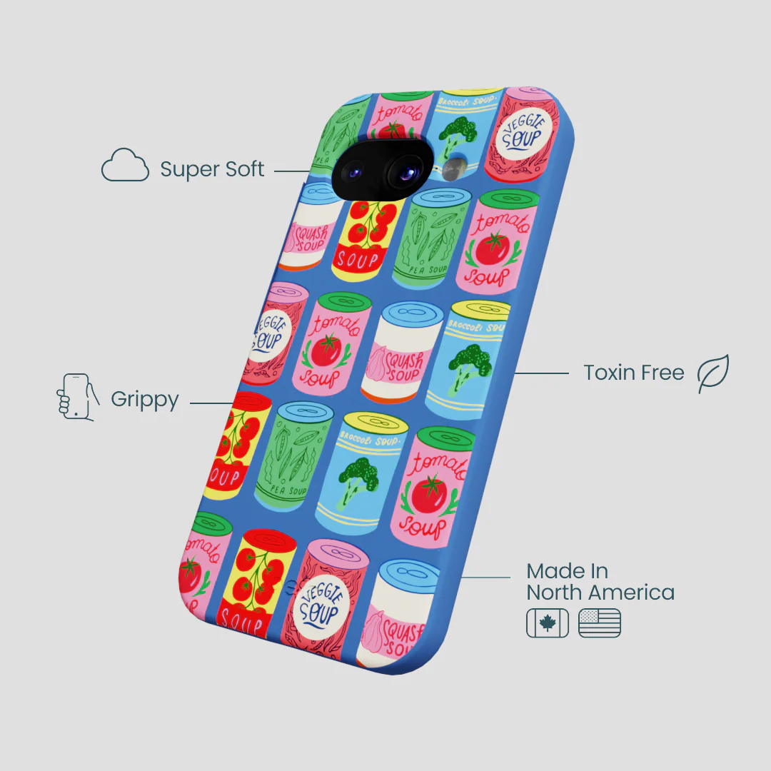 Electric Blue Soup Stories Google Pixel 9a Case - Image 4