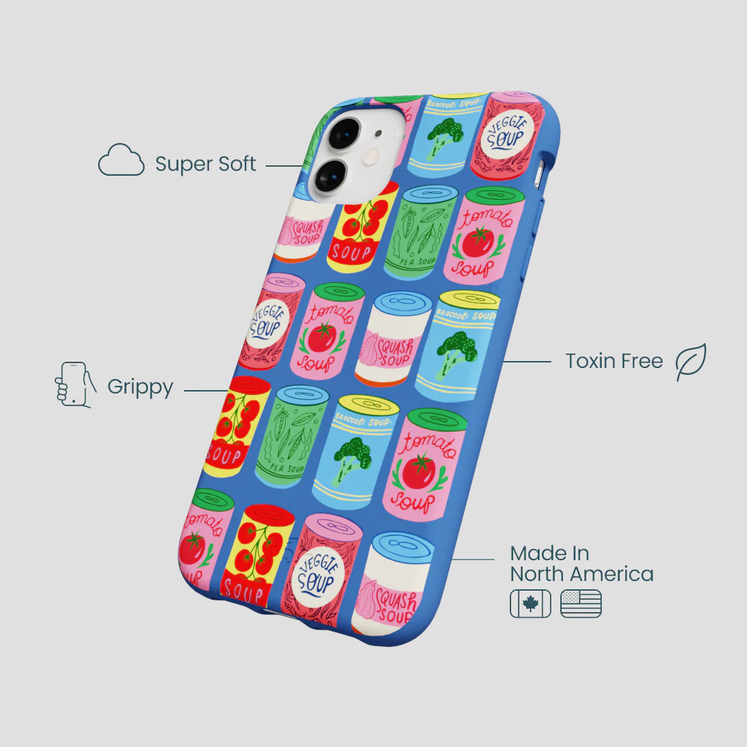 Electric Blue Soup Stories iPhone 11 Case - Image 4