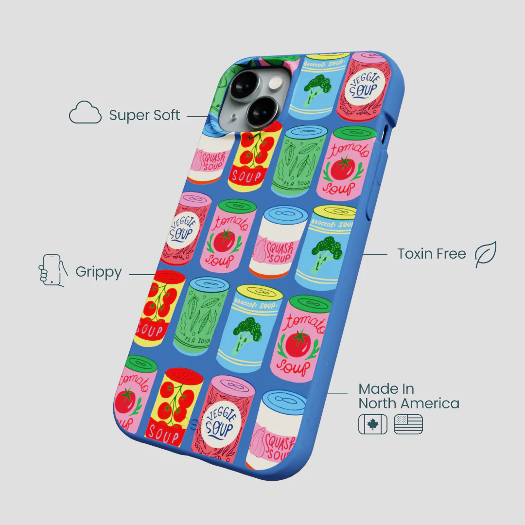 Electric Blue Soup Stories iPhone 15 Plus Case - Image 4