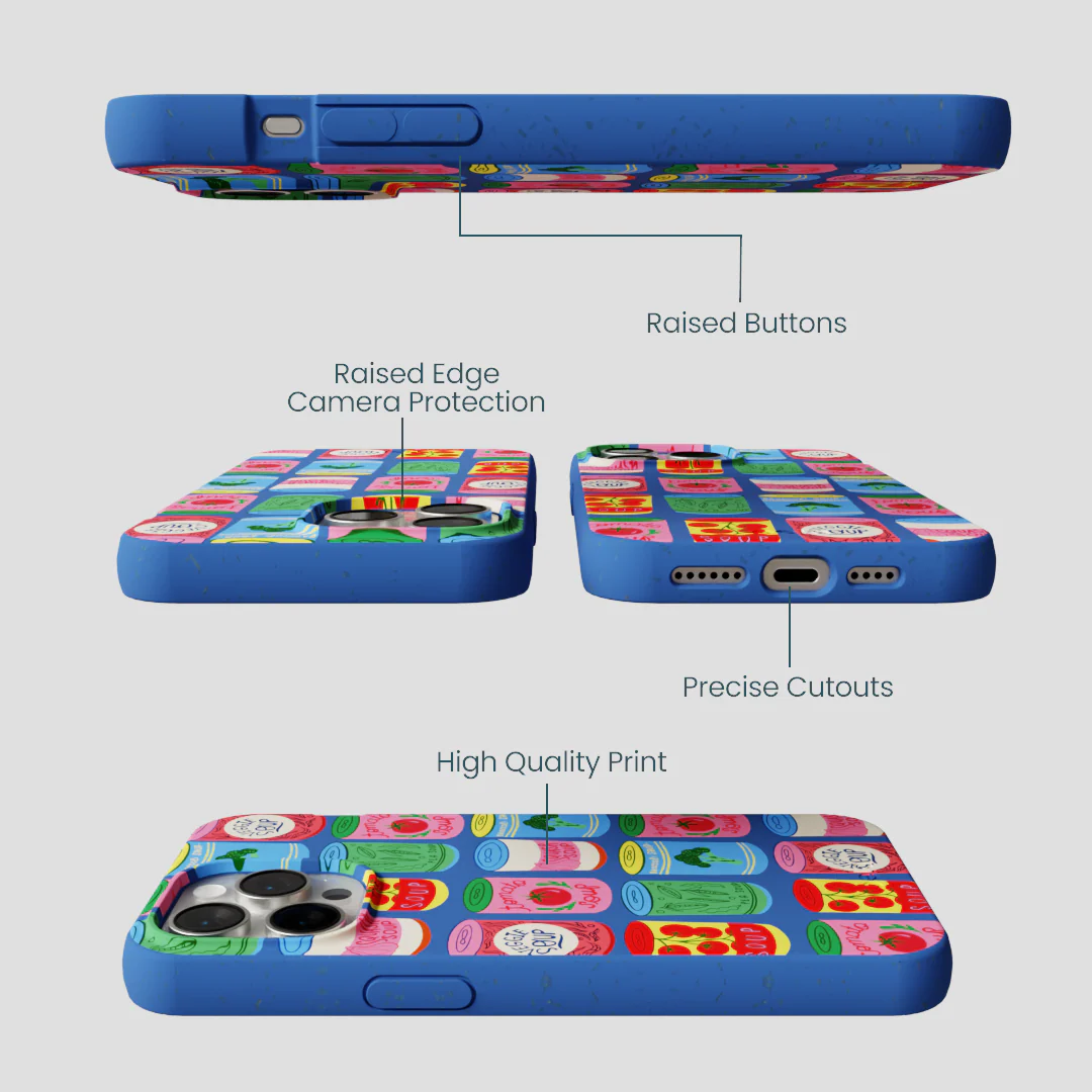 Electric Blue Soup Stories iPhone 15 Pro Max Case - Image 3