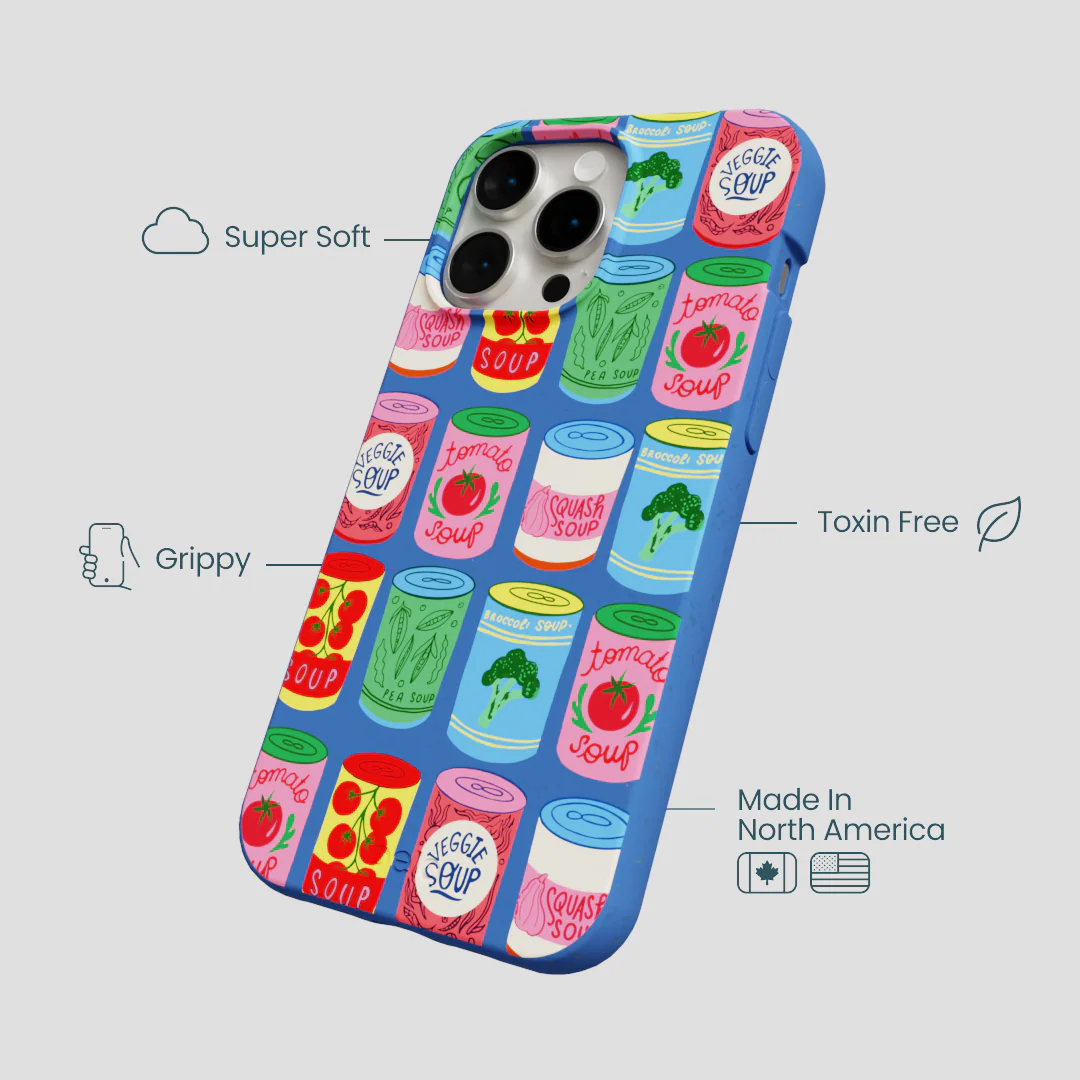 Electric Blue Soup Stories iPhone 15 Pro Max Case - Image 4