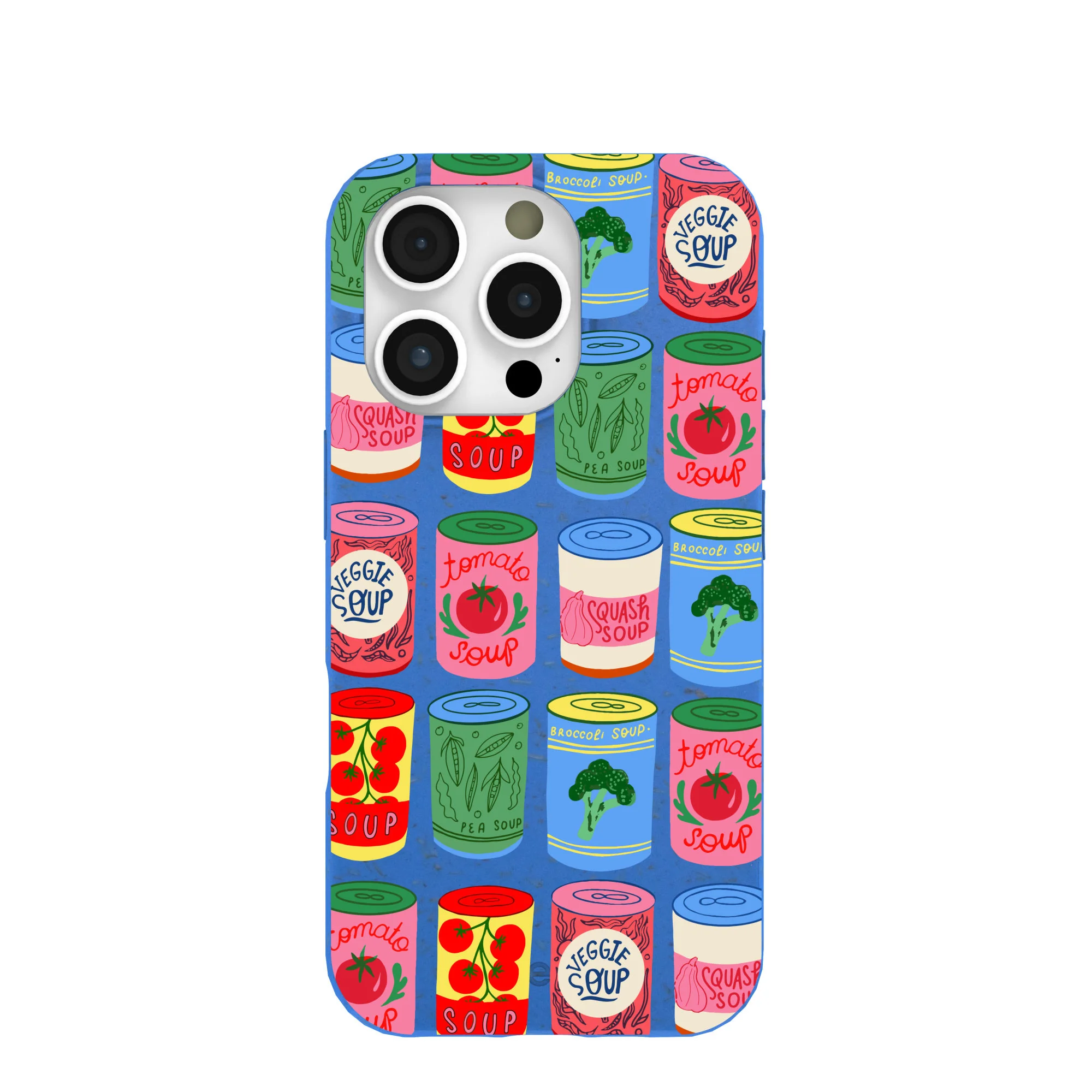 Electric Blue Soup Stories iPhone 16 Pro Case