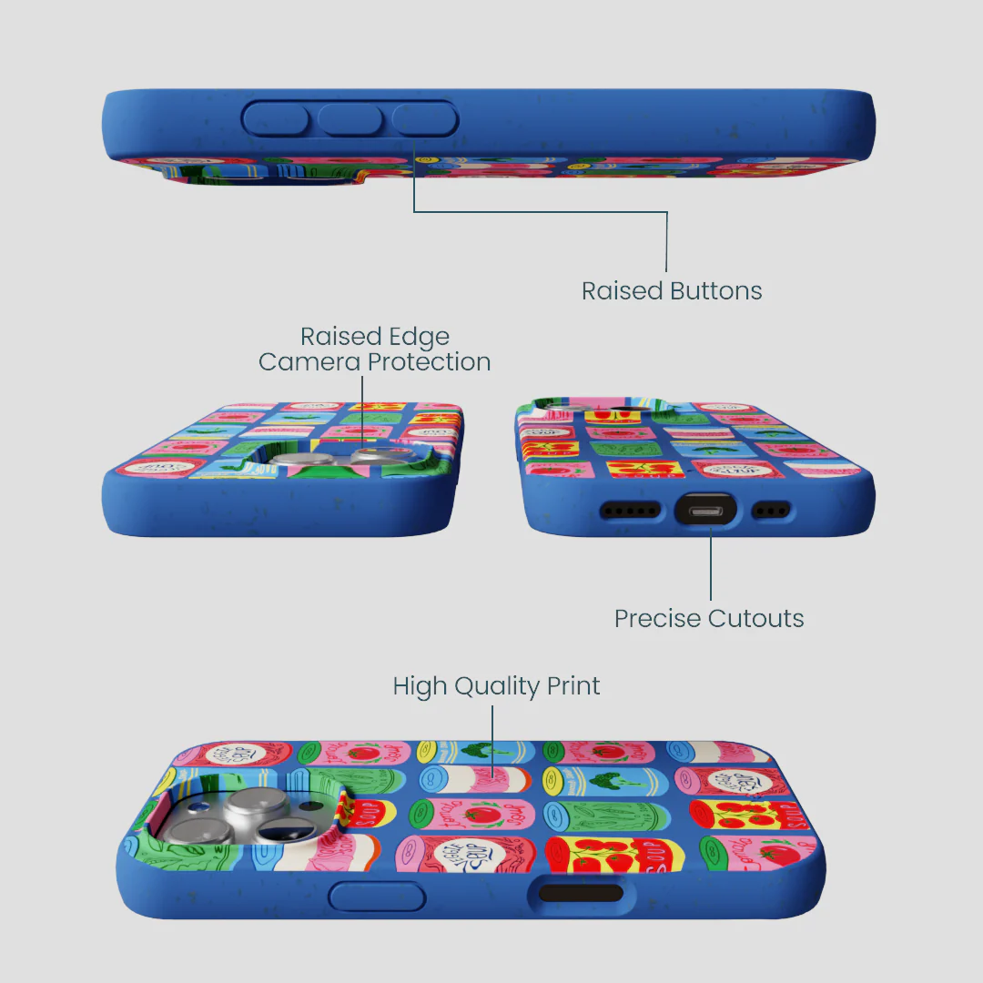 Electric Blue Soup Stories iPhone 16 Pro Case - Image 3
