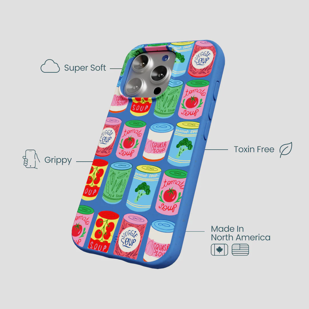 Electric Blue Soup Stories iPhone 16 Pro Case - Image 4