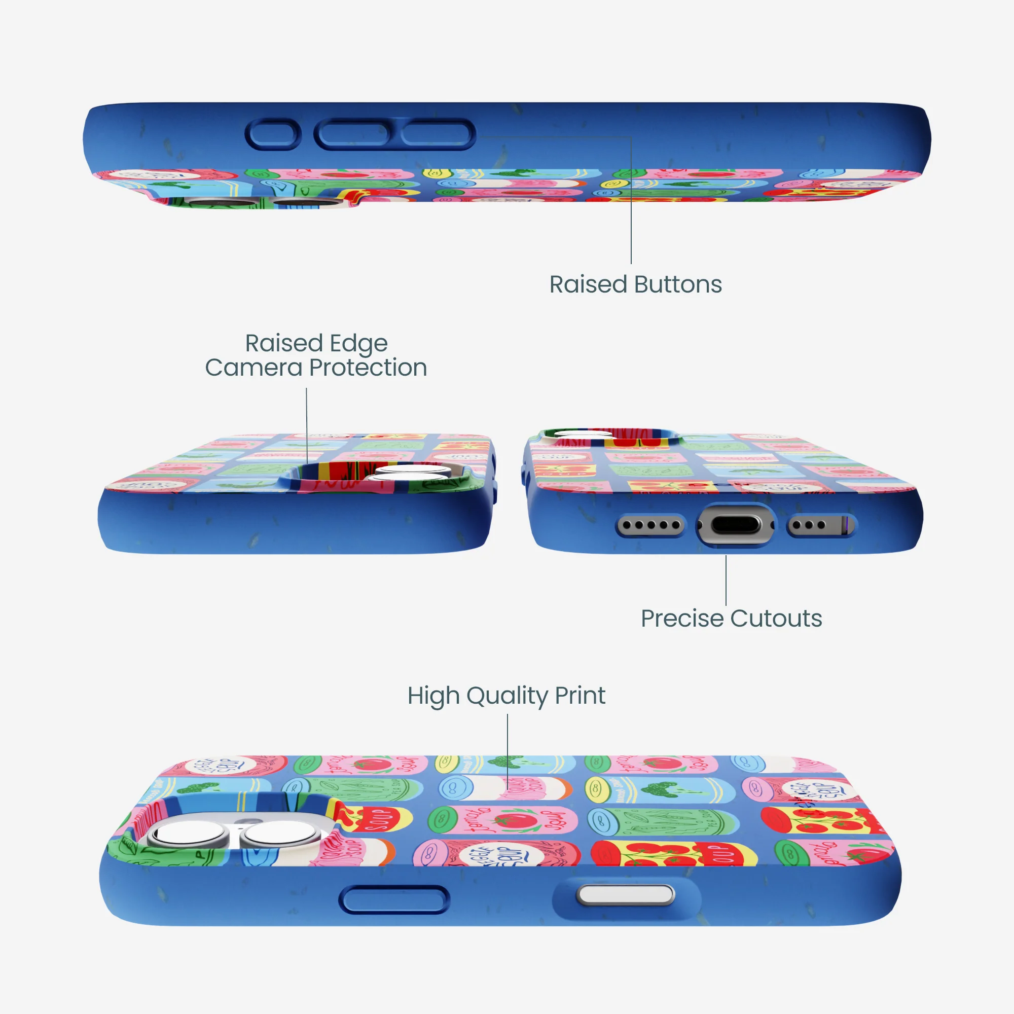 Electric Blue Soup Stories iPhone 17 Case - Image 3