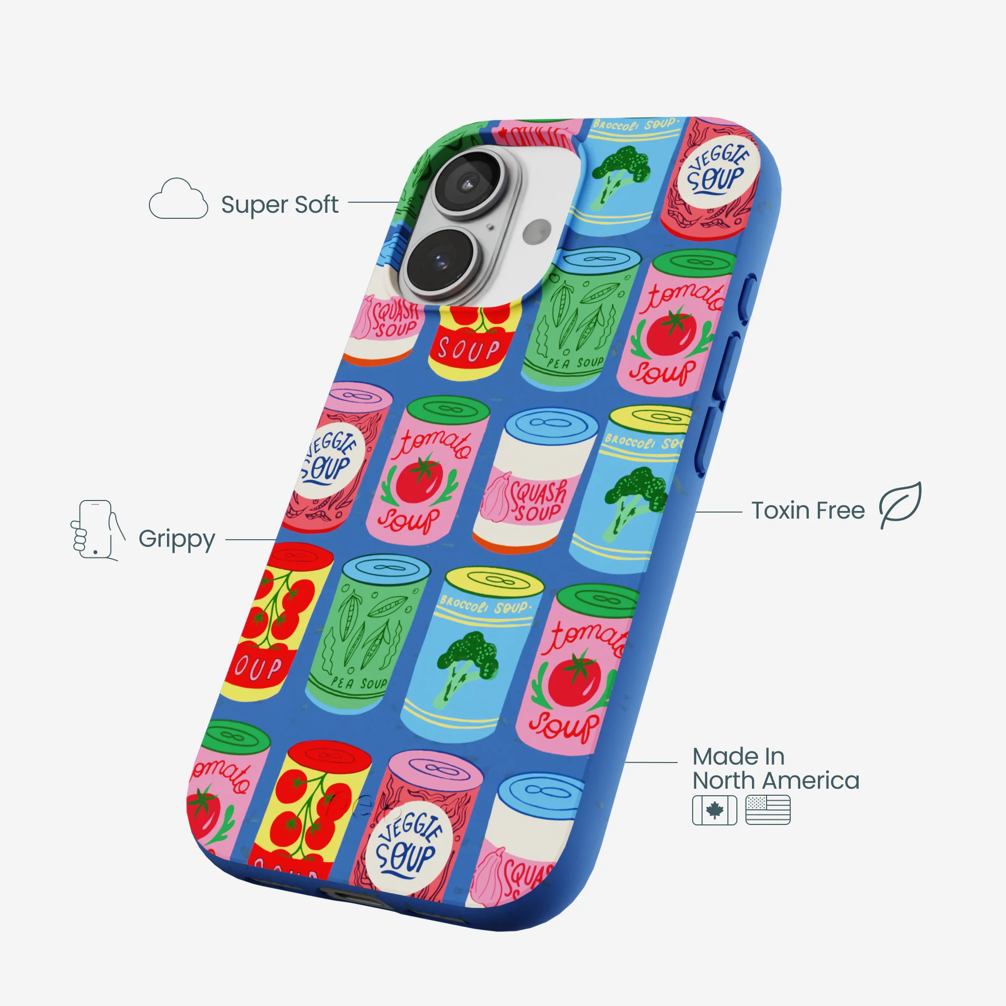 Electric Blue Soup Stories iPhone 17 Case - Image 4