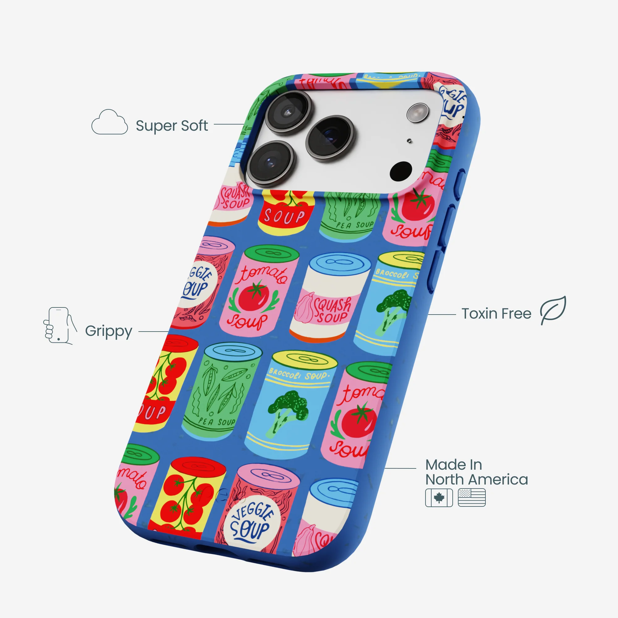 Electric Blue Soup Stories iPhone 17 Pro Case - Image 4