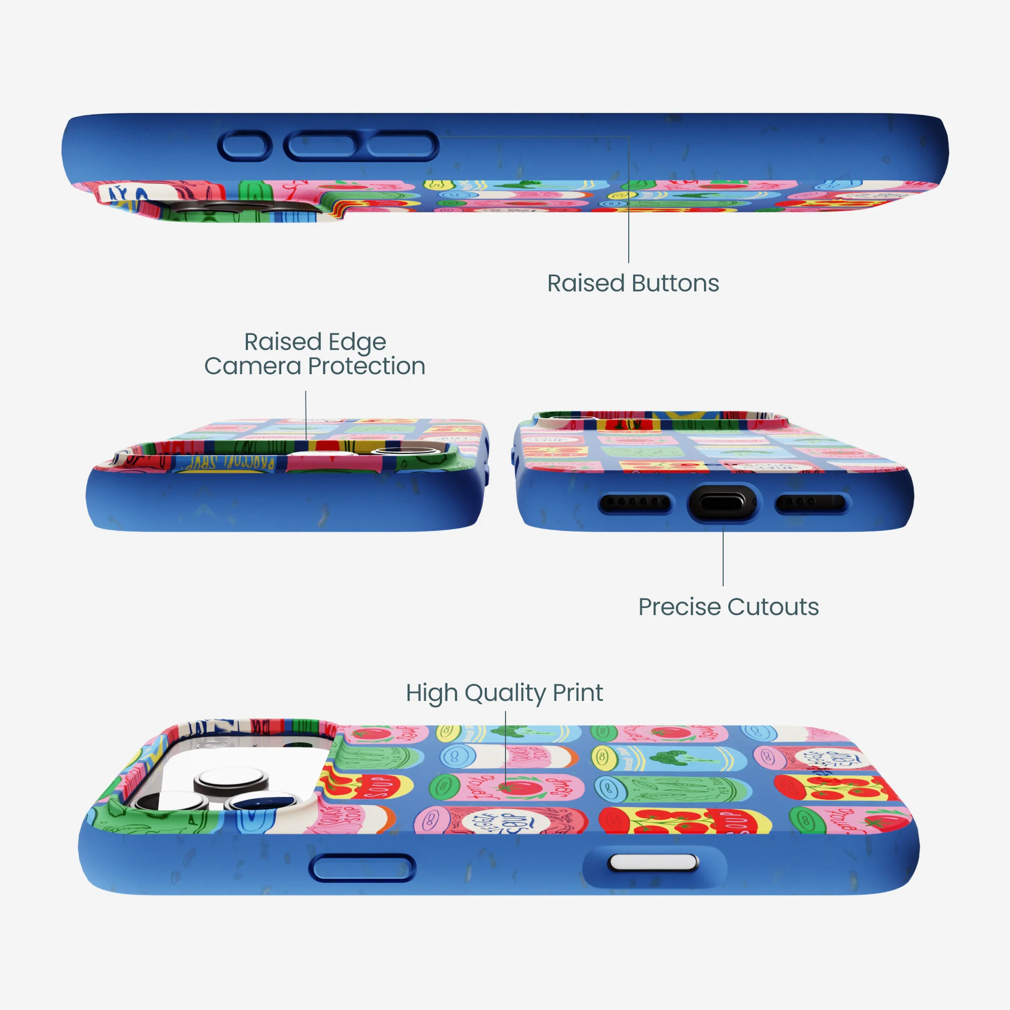 Electric Blue Soup Stories iPhone 17 Pro Max Case - Image 3