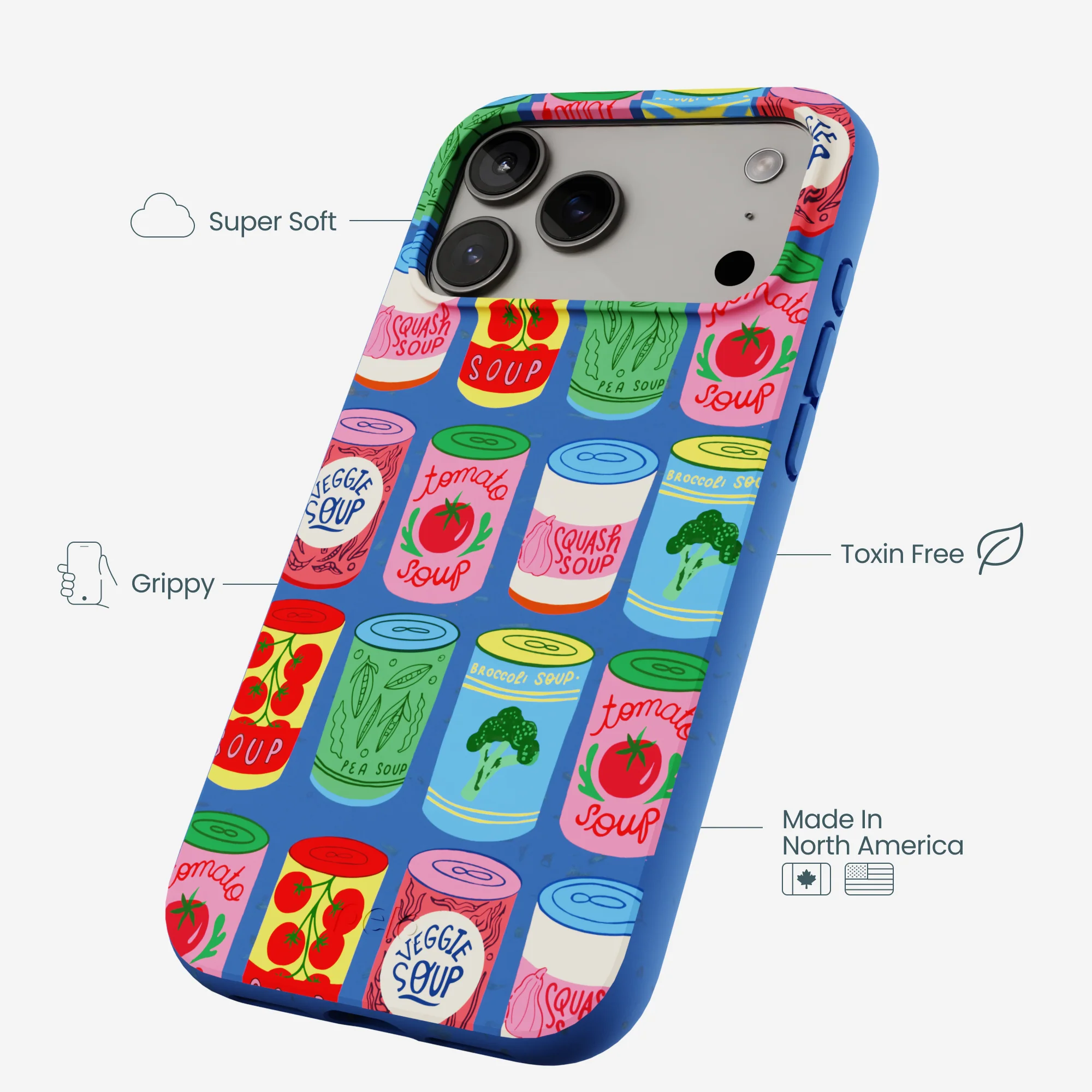 Electric Blue Soup Stories iPhone 17 Pro Max Case - Image 4