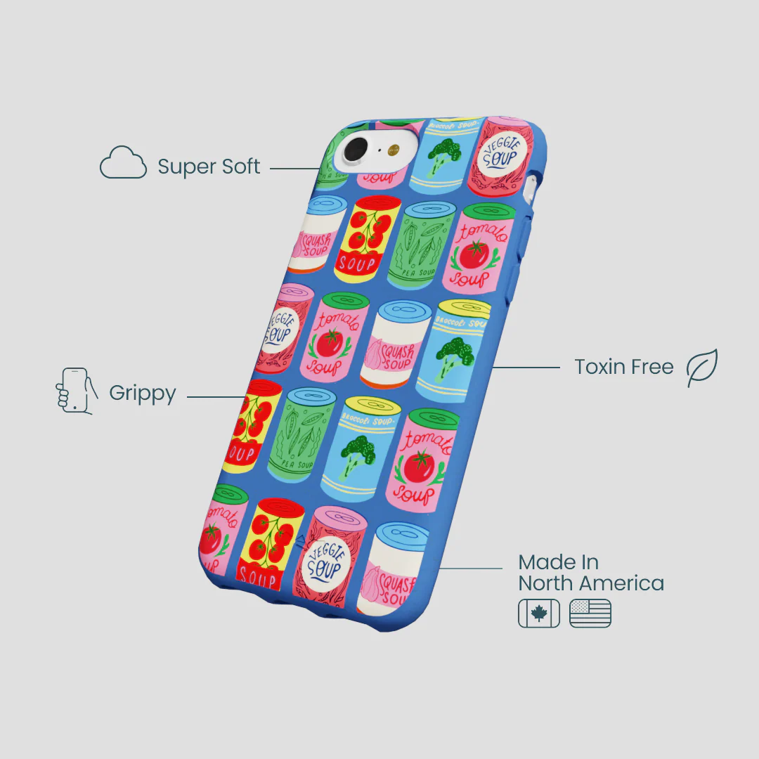 Electric Blue Soup Stories iPhone 6/6s/7/8/SE Case - Image 4