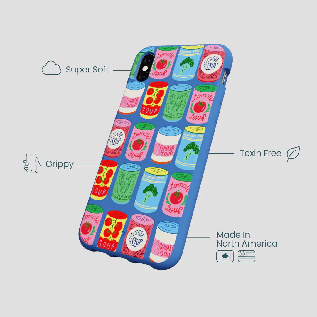 Electric Blue Soup Stories iPhone XR Case - Image 4