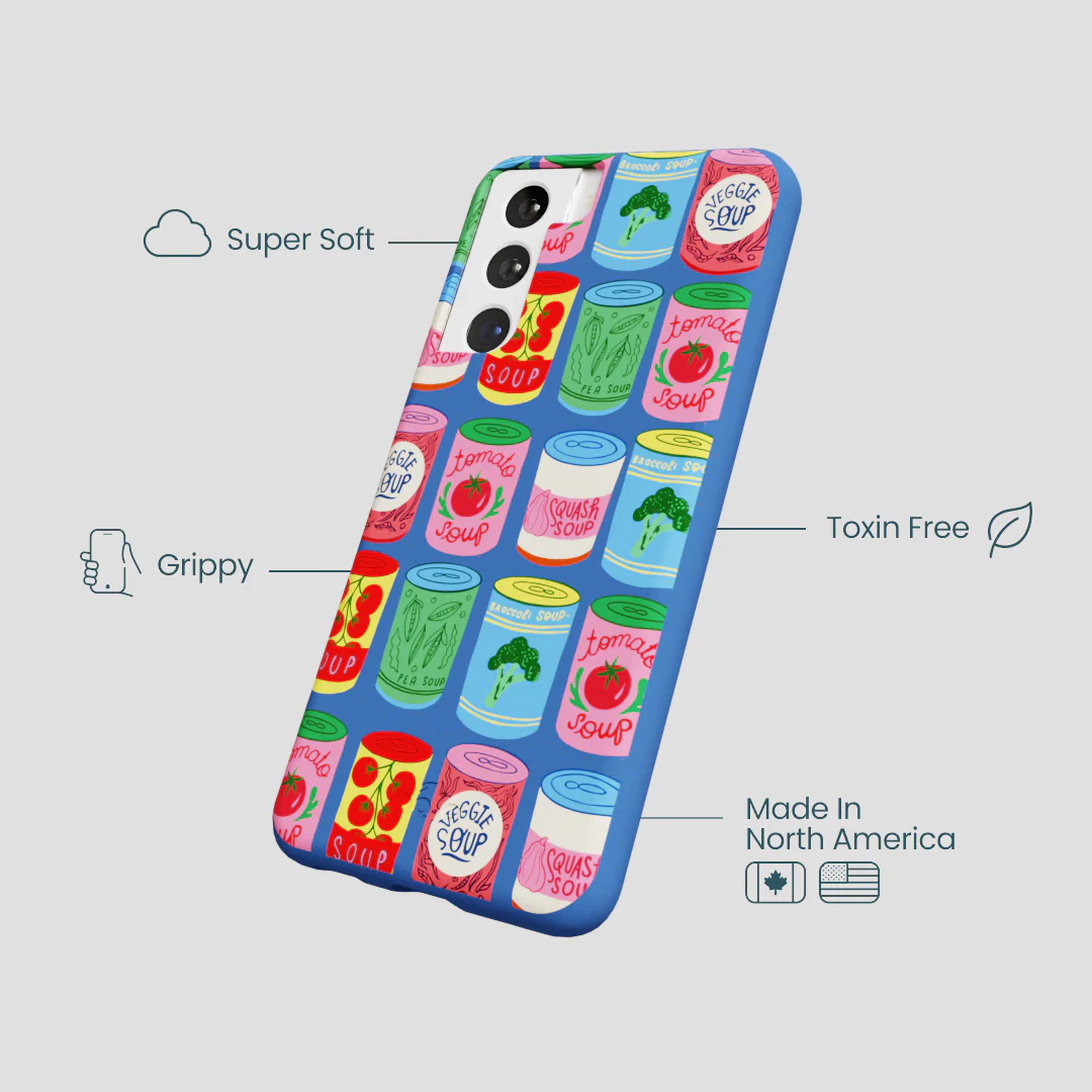 Electric Blue Soup Stories Samsung Galaxy S21 Case - Image 4
