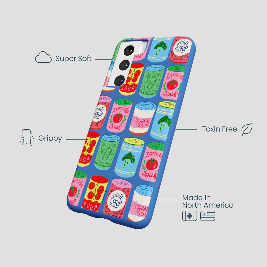 Electric Blue Soup Stories Samsung Galaxy S22 Case - Image 4