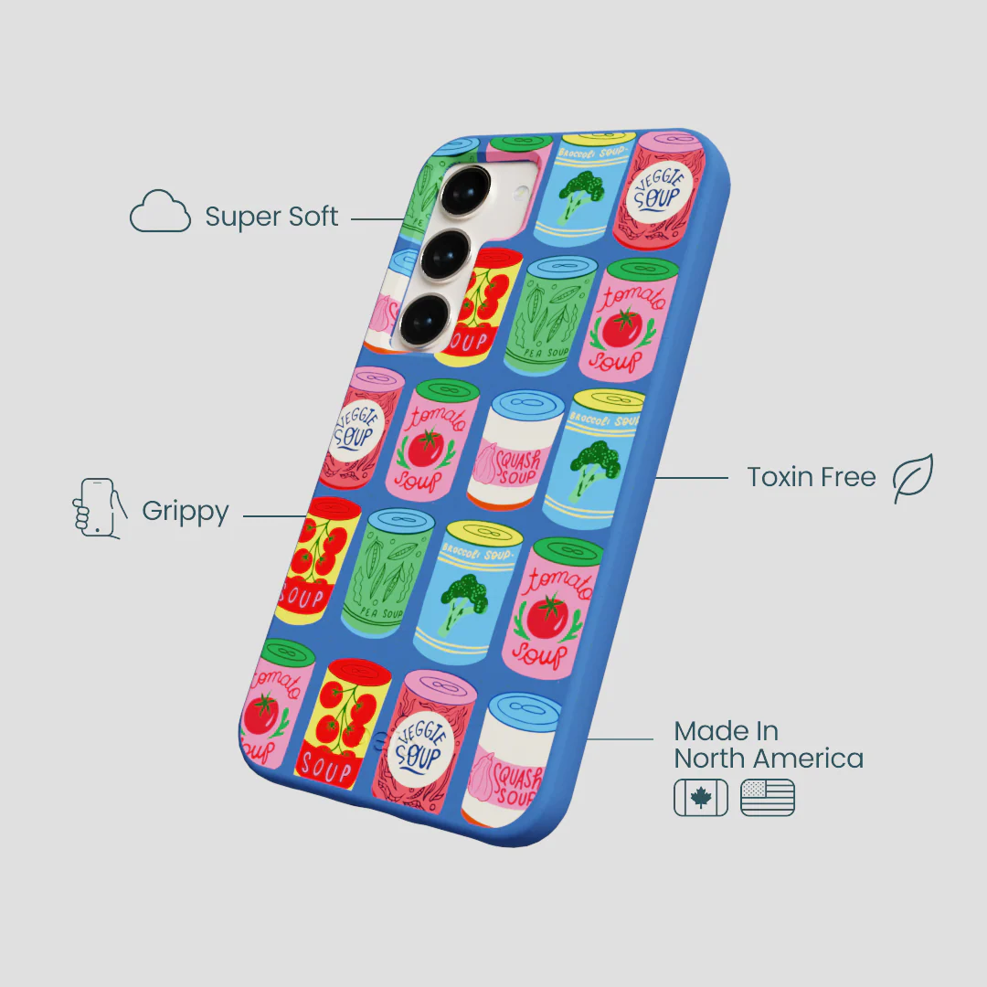 Electric Blue Soup Stories Samsung Galaxy S23 Case - Image 4