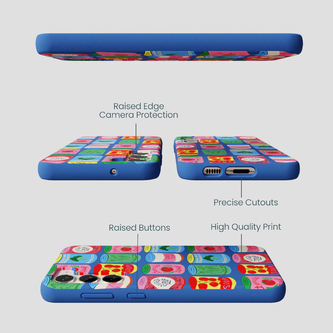 Electric Blue Soup Stories Samsung Galaxy S23+(Plus) Case - Image 3