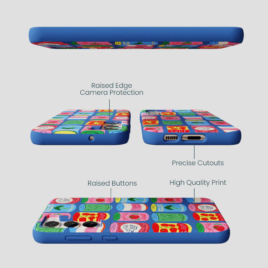 Electric Blue Soup Stories Samsung Galaxy S24+(Plus) Case - Image 3
