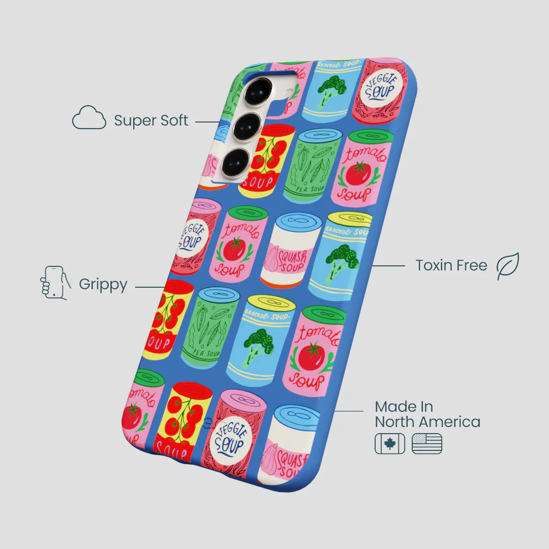Electric Blue Soup Stories Samsung Galaxy S24+(Plus) Case - Image 4