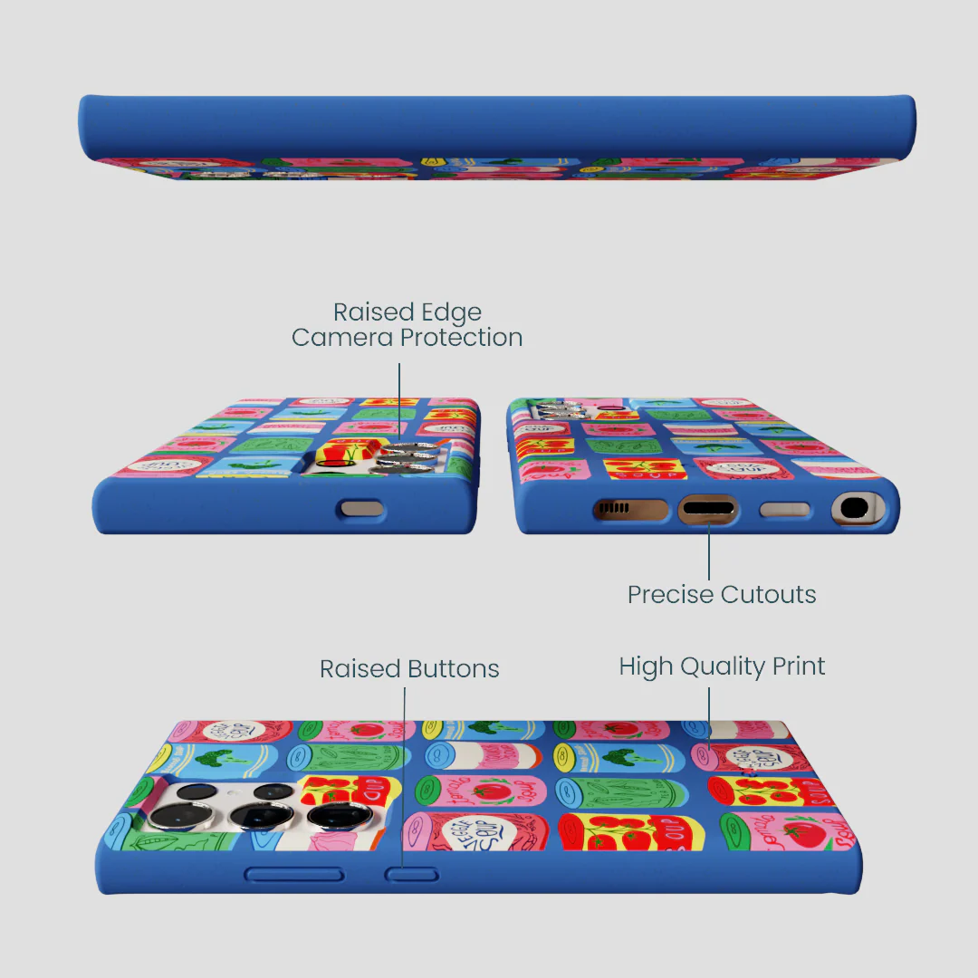 Electric Blue Soup Stories Samsung Galaxy S24 Ultra Case - Image 3