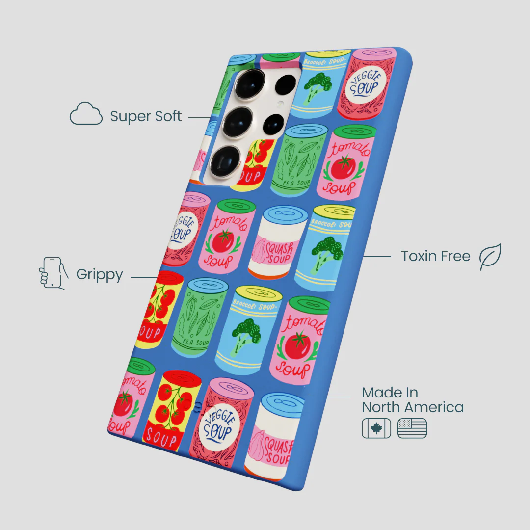 Electric Blue Soup Stories Samsung Galaxy S24 Ultra Case - Image 4