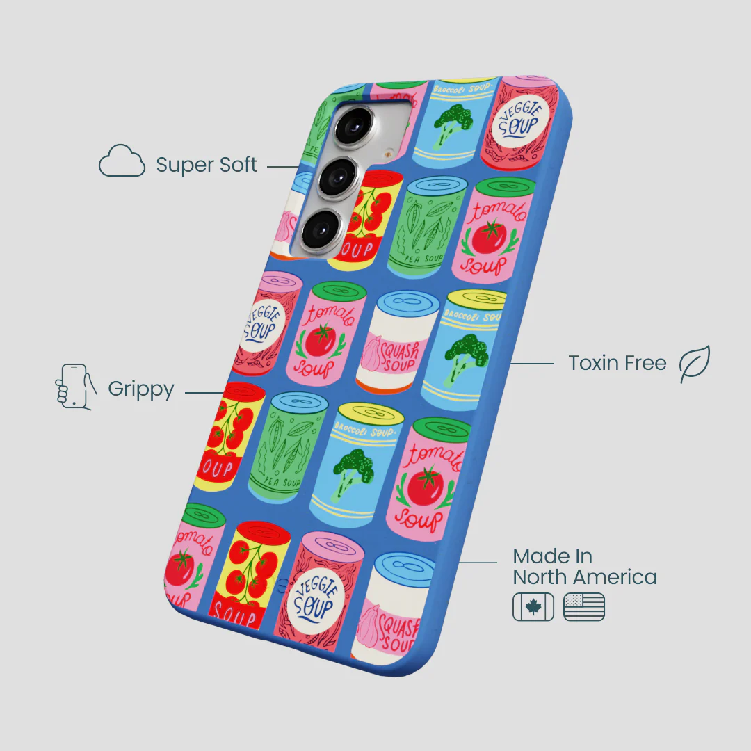 Electric Blue Soup Stories Samsung Galaxy S25+(Plus) Case - Image 4