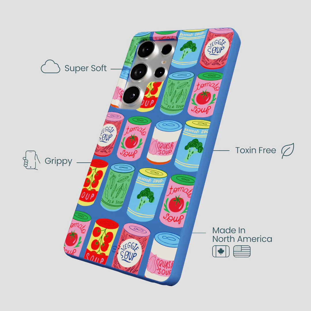 Electric Blue Soup Stories Samsung Galaxy S25 Ultra Case - Image 4