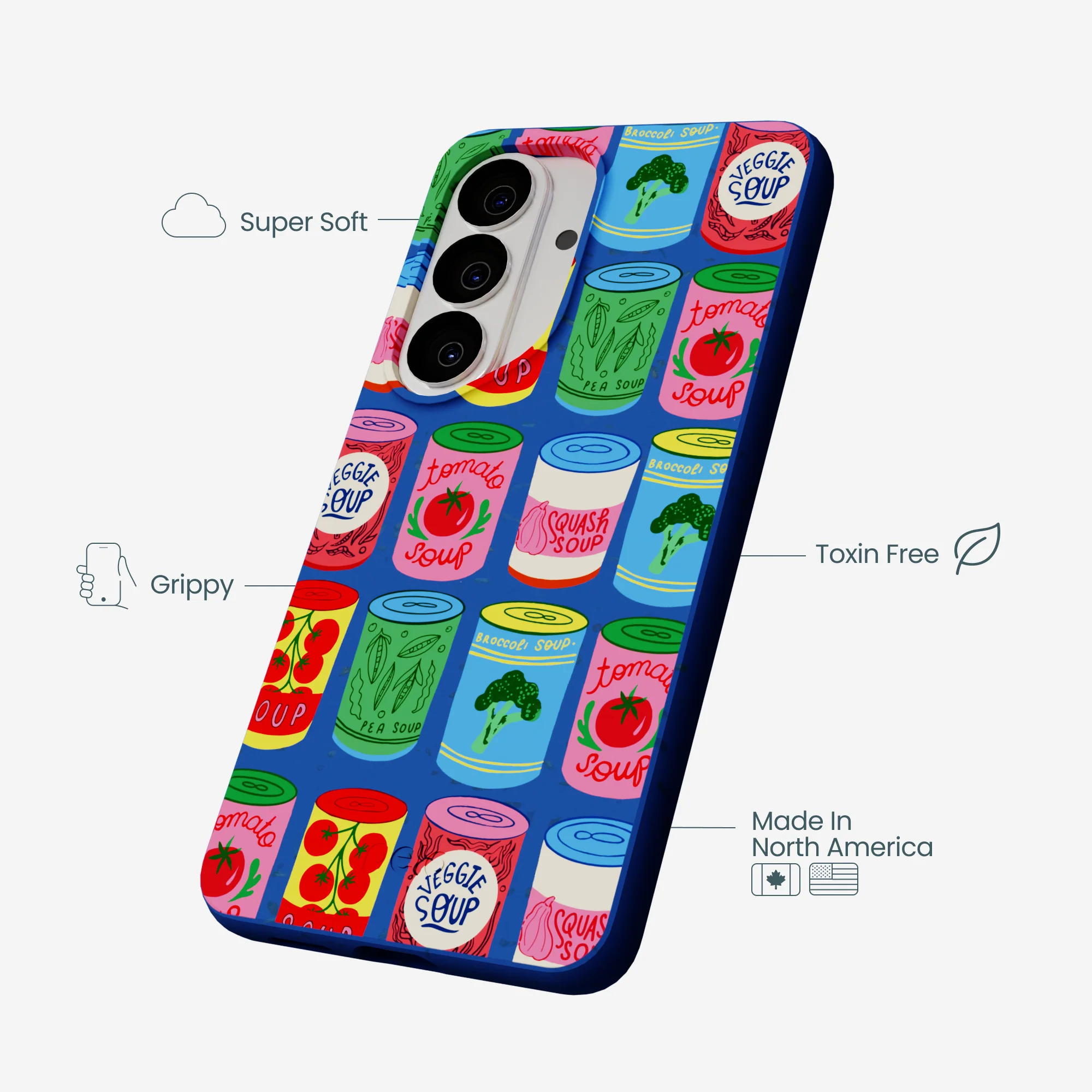 Electric Blue Soup Stories Samsung Galaxy S26 Case - Image 4