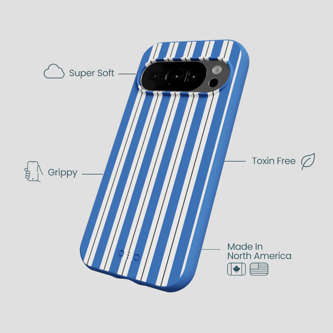 Electric Blue Striped Shirt Google Pixel 10/10 Pro Case - Image 4