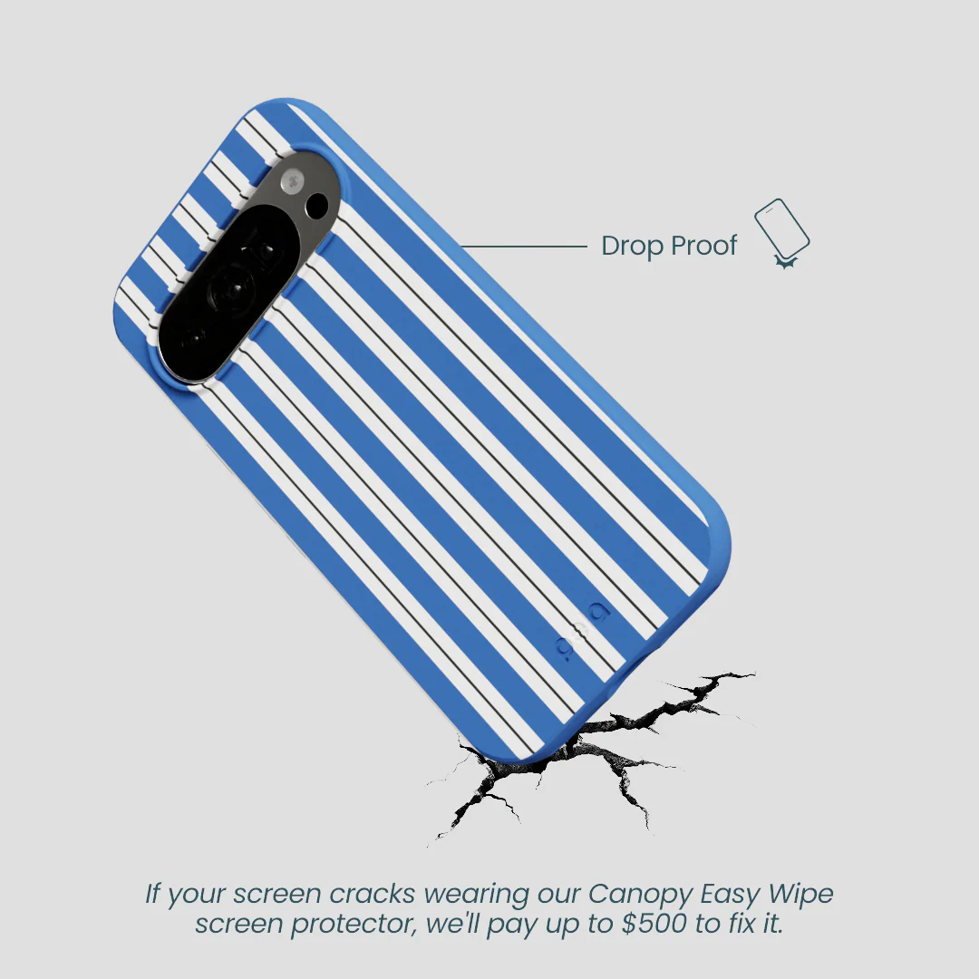 Electric Blue Striped Shirt Google Pixel 10/10 Pro Case - Image 5
