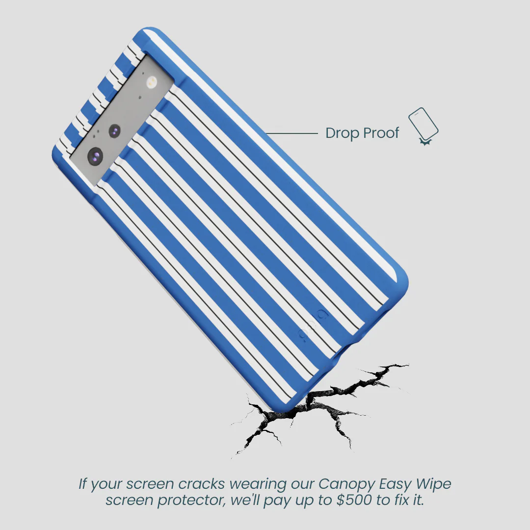 Electric Blue Striped Shirt Google Pixel 6 Case - Image 5
