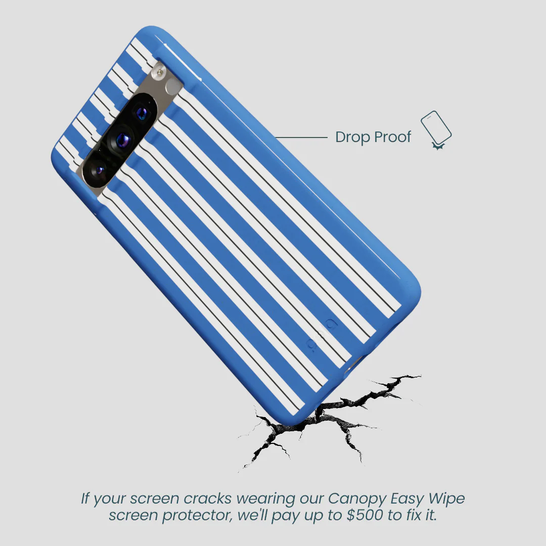 Electric Blue Striped Shirt Google Pixel 8 Pro Case - Image 5