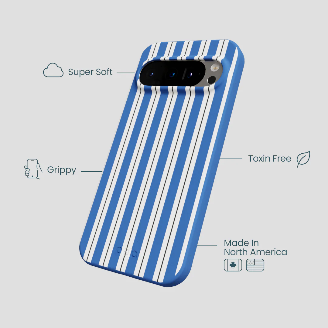 Electric Blue Striped Shirt Google Pixel 9/9 Pro Case - Image 4