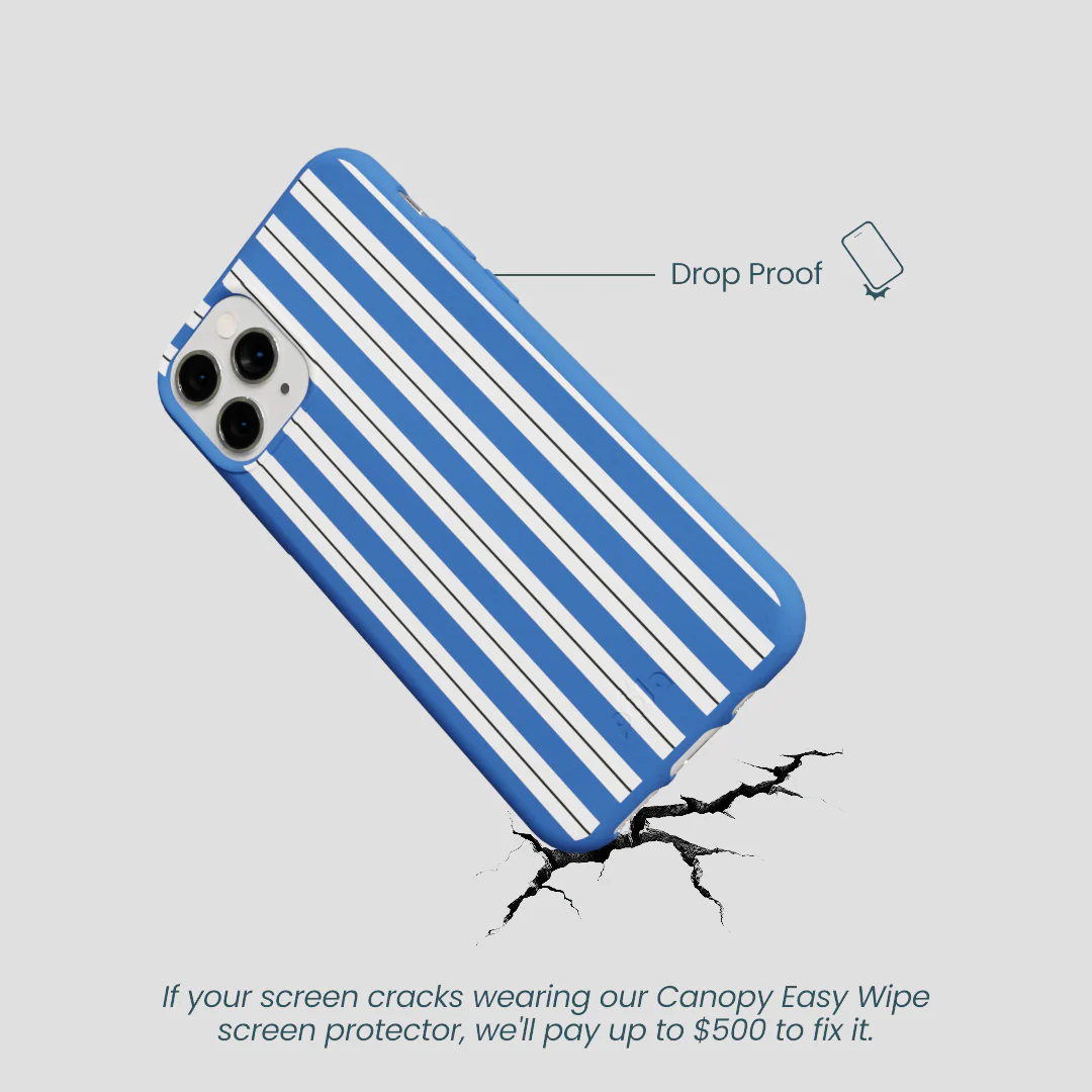 Electric Blue Striped Shirt iPhone 11 Pro Case - Image 5
