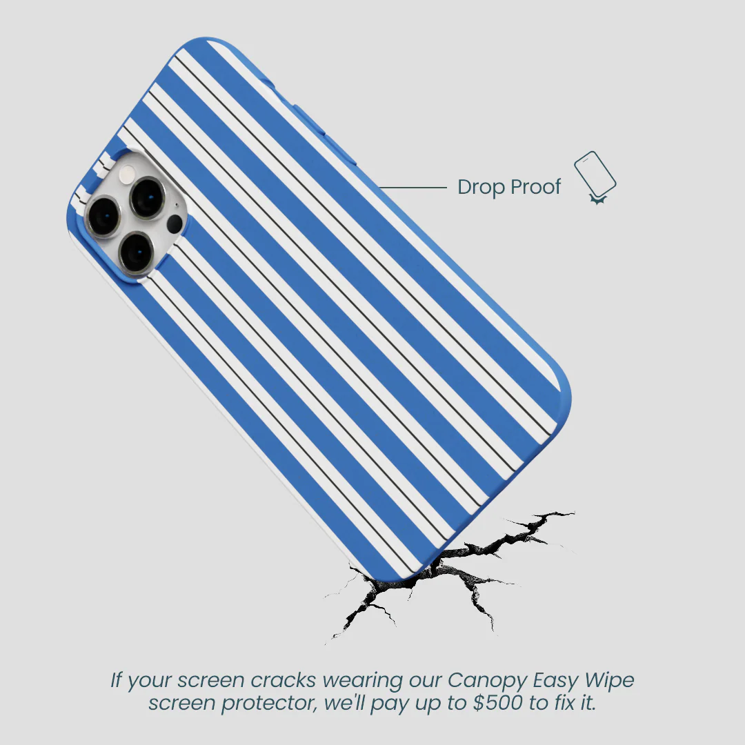 Electric Blue Striped Shirt iPhone 12 Pro Max Case - Image 5