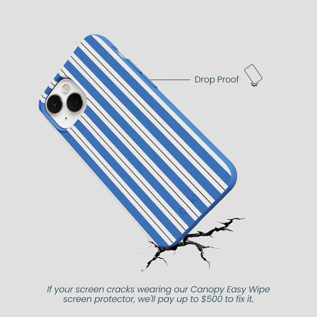 Electric Blue Striped Shirt iPhone 13 Case - Image 5