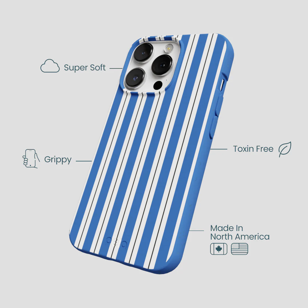 Electric Blue Striped Shirt iPhone 13 Pro Max Case - Image 4