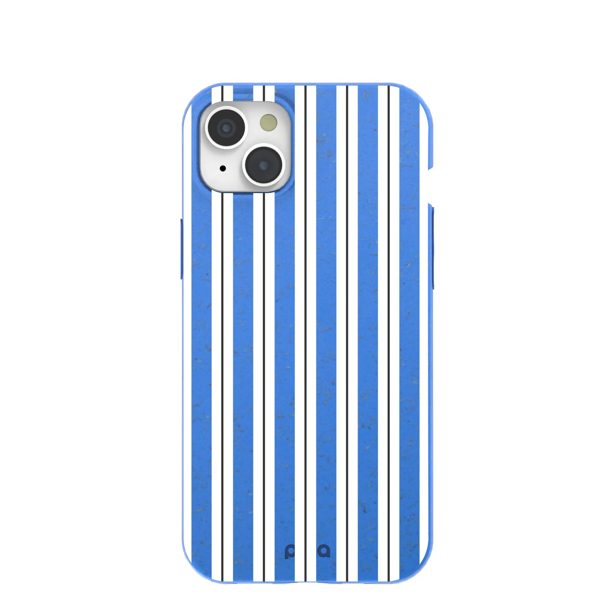 Electric Blue Striped Shirt iPhone 15 Plus Case