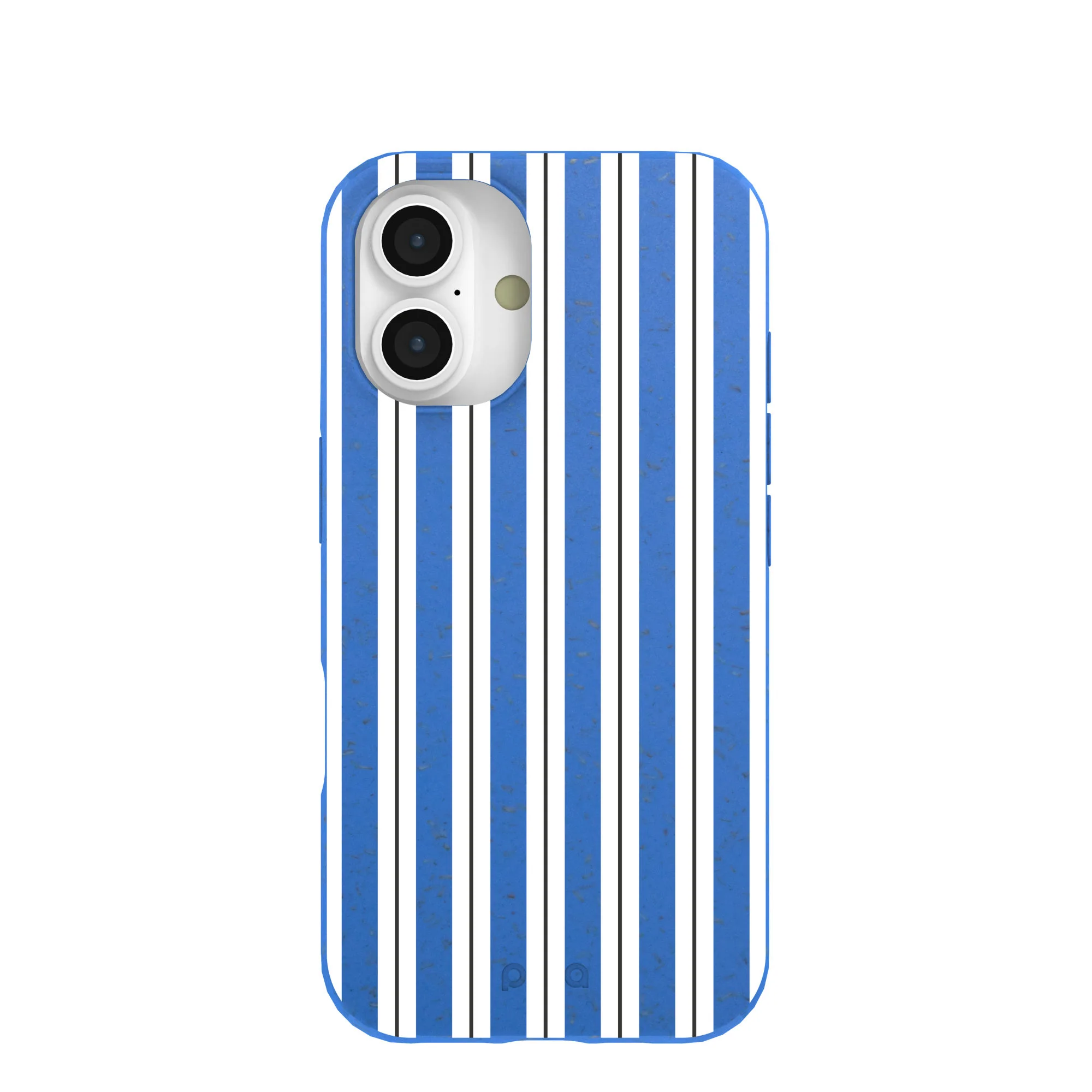 Electric Blue Striped Shirt iPhone 16 Case