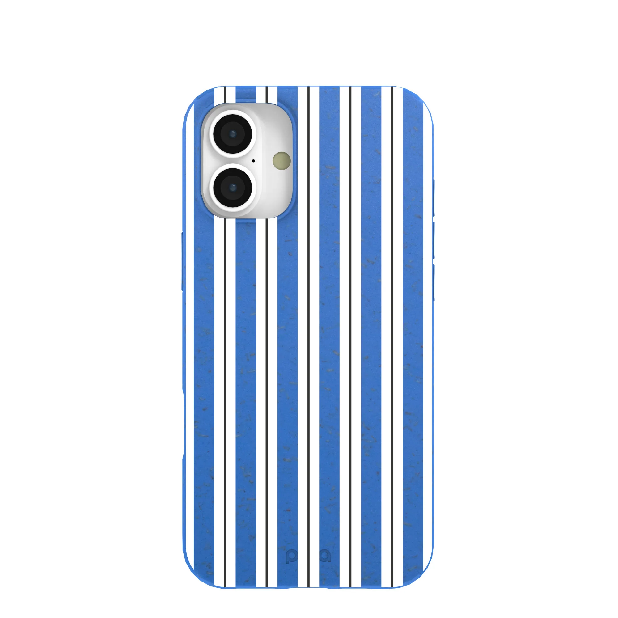 Electric Blue Striped Shirt iPhone 16 Plus Case