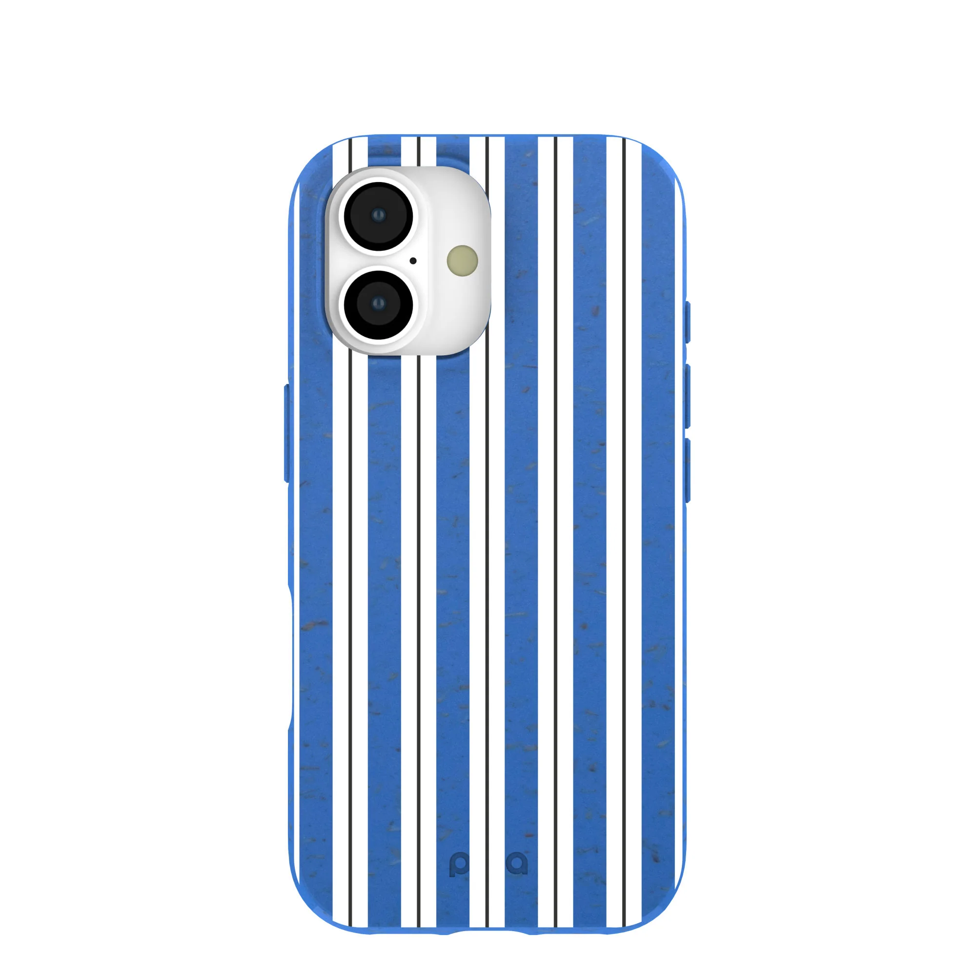 Electric Blue Striped Shirt iPhone 17 Case
