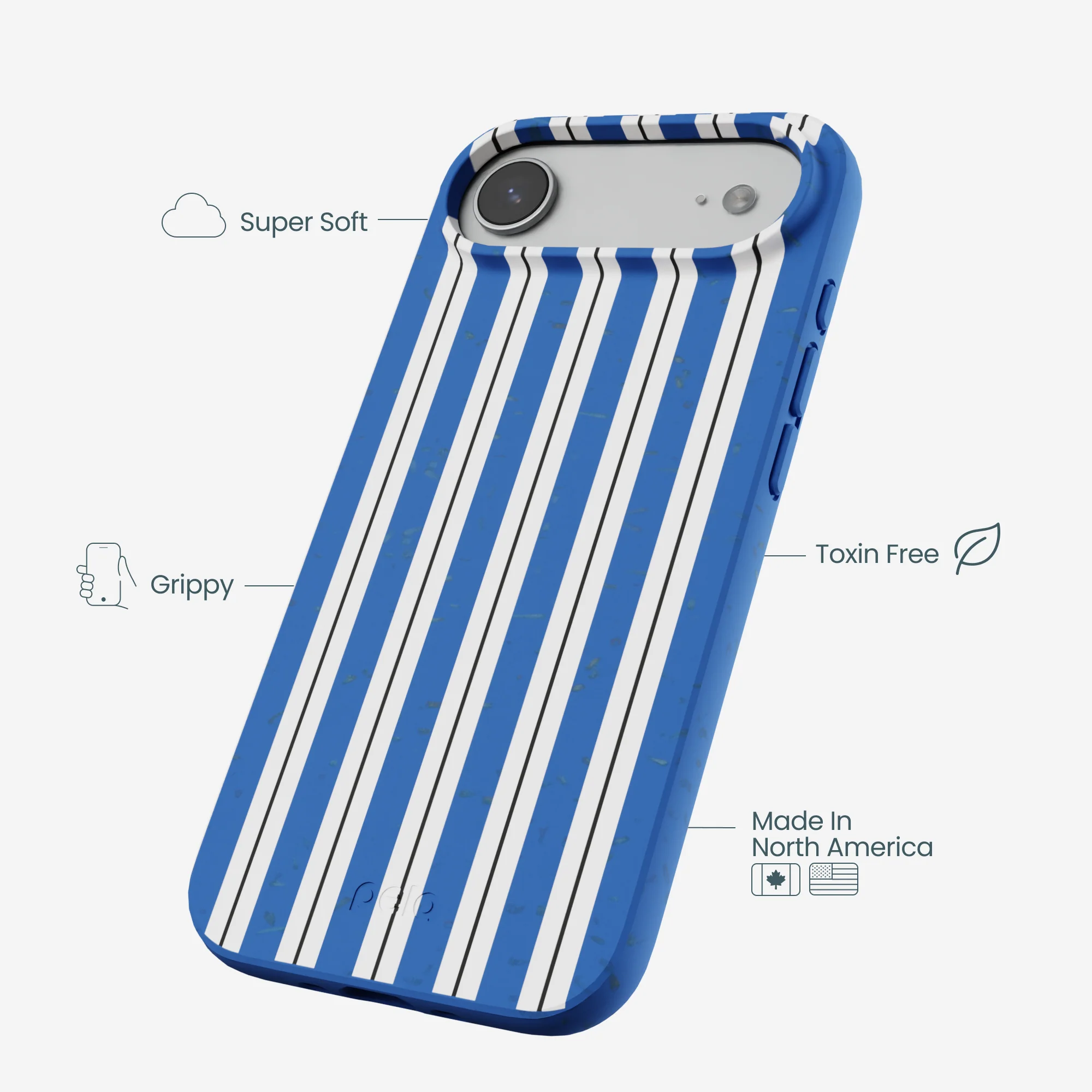 Electric Blue Striped Shirt iPhone Air Case - Image 4