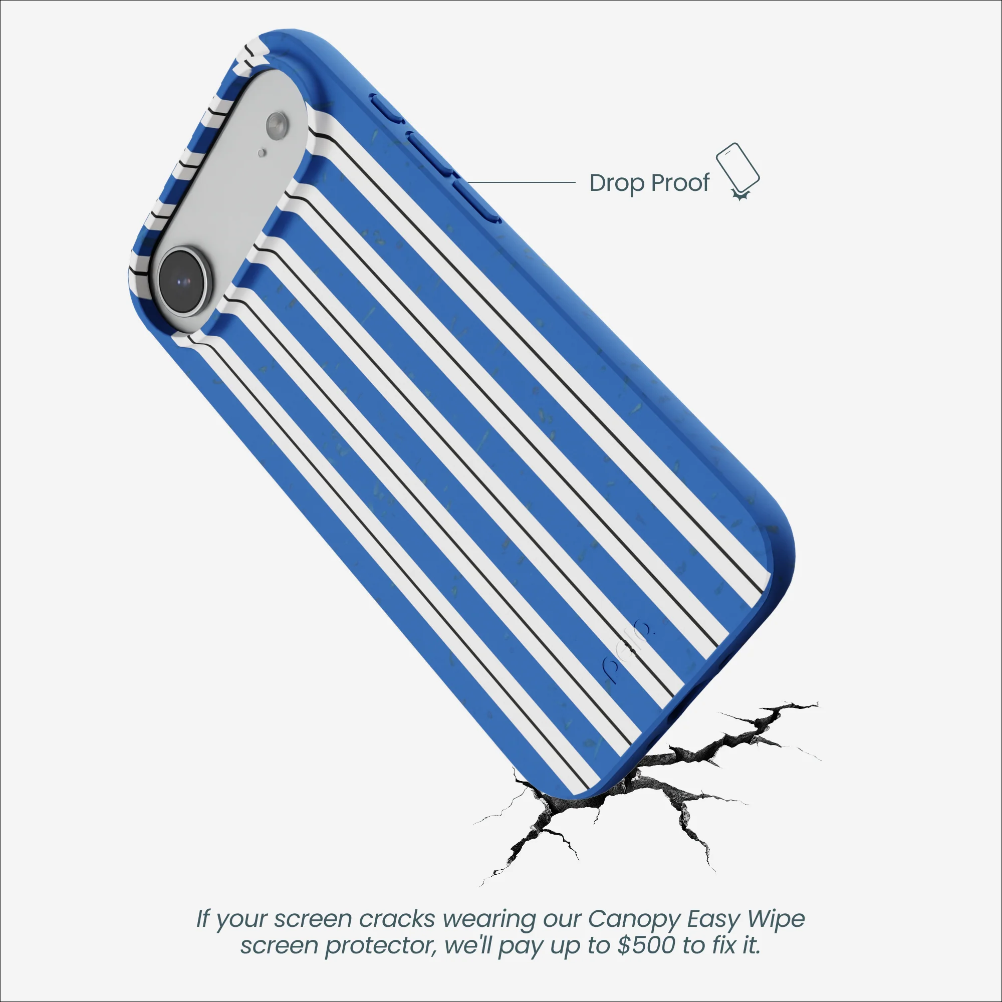 Electric Blue Striped Shirt iPhone Air Case - Image 5