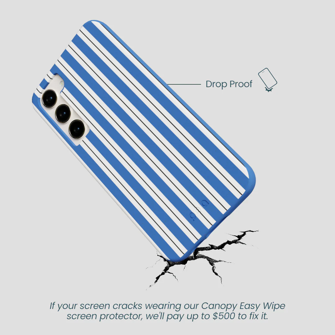 Electric Blue Striped Shirt Samsung Galaxy S23+(Plus) Case - Image 5